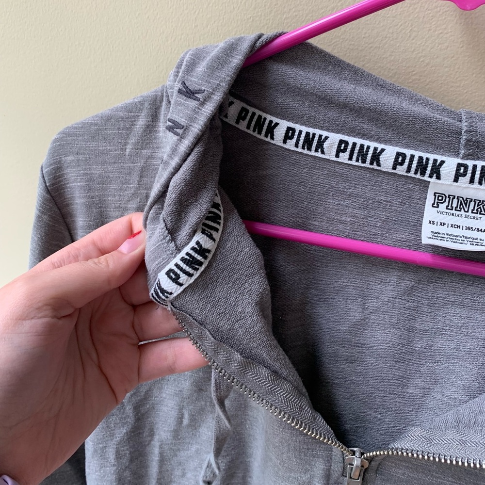 PINK Gray Quarter-Zip - Picture 4 of 6